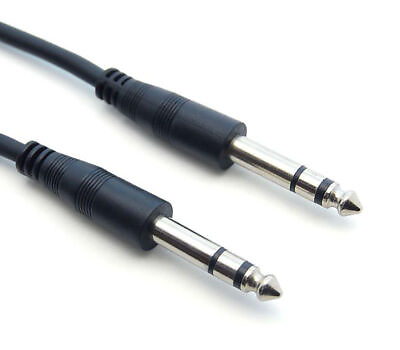#ad 10Ft 1 4quot; 6.35mm TRS Male to Male M M Stereo Dj Speaker Instrument Guitar Cable $6.99