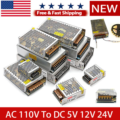 #ad Switch Power Supply Transformer AC 110V To DC 5V 12V 24V For LED Strip Lights $13.28