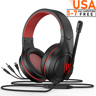 #ad 3.5mm PC gaming headset Computer headphone with Microphone $21.64