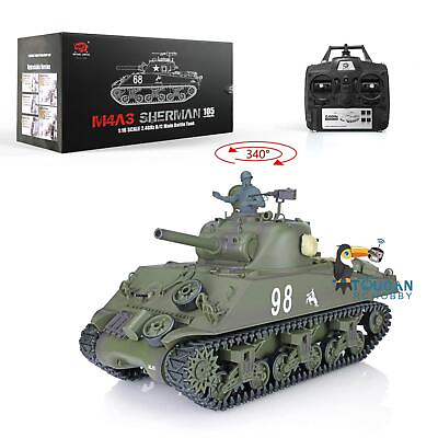#ad In US Stock Heng Long 1 16 7.0 Plastic Version M4A3 Sherman 3898 RTR RC Tank $135.75