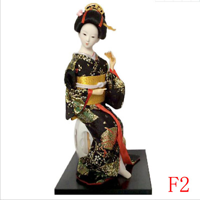 #ad 30cm 12quot; Japanese Brocade Kimono Kabuki Doll Geisha Figurine Statue Decor F2 $16.96