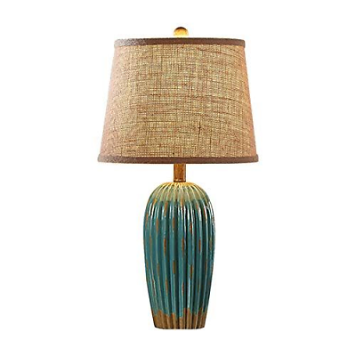 #ad CraftThink Bedside Lamp Table Lamp Modern Retro Ceramic Tall B Blue $275.57