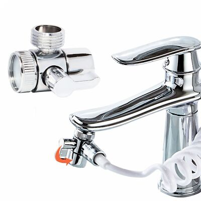 #ad New Faucet Diverter Valve Adapter Kitchen Sink To Garden M22 x M24 Hose Adapter $6.44