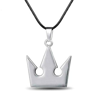 #ad KINGDOM HEARTS NECKLACE Sora#x27;s Crown Metal Pendant Cord Role Play Video Game $8.98