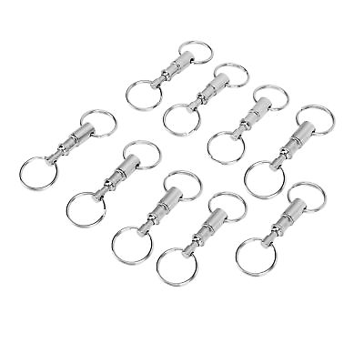 #ad 10 PCS EDC Quick Release Keychain Double Ring Keychain Outdoor Pull Apart Ke Qx $13.09