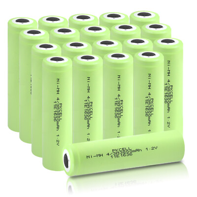 #ad 20x 1.2v 4 3A Rechargeable Battery 3800mAh NiMH Battery Flat Top for Solar Light $89.00