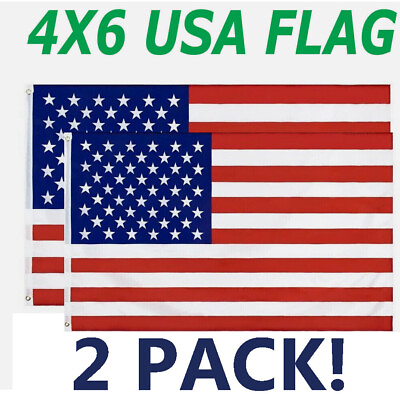 #ad 4x6 FT Outdoor American Flag Made in USA Luxury Star US $9.99