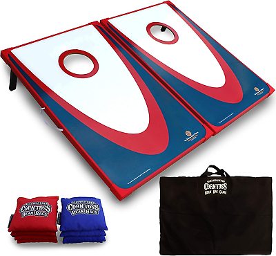 #ad Backyard Edition Portable Toss Cornhole Game Set Regulation Size 2 Target Boards $123.99