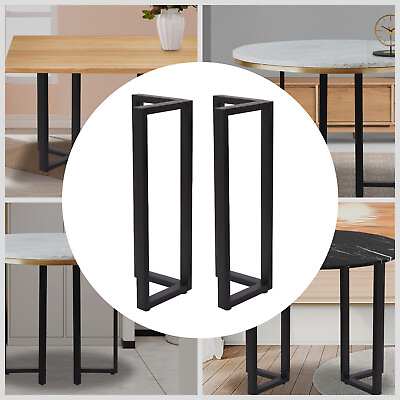 #ad 2 Pieces Metal Table Legs Heavy Duty Dining Coffee Table Legs Iron Desk Legs $54.86