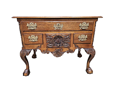 #ad KINDEL Winterthur Collection Mahogany Lowboy Ball and Claw Feet Chippendale $2599.00