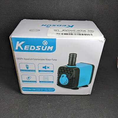 #ad KEDSUM 130GPH AQUARIUM SUBMERSIBLE WATER PUMP W LED lights amp; instructions #651 $22.00