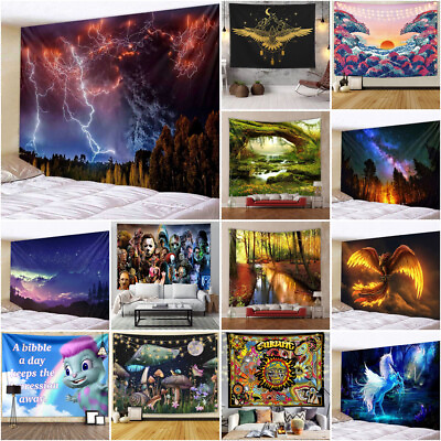 #ad Large Sublime Tapestry Night Wall Hanging Throw Blanket Bedroom Bedspread Mural $29.79