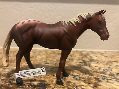#ad Breyer CollectA CHESTNUT APPALOOSA STALLION Horse Figure Retired 88436 BRAND NEW $17.99