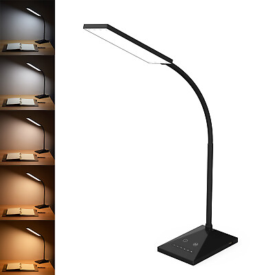 #ad 12W Dimmable Touch Sensor Control LED Table Desk Lamp 7 Color adjust For Study $25.00