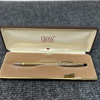 #ad Cross Pen 10K Gold Filled Classic Century Ballpoint 4502 Blue Ink Personalized $27.71