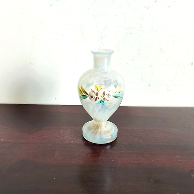 #ad 1930s Vintage Perfume Clear Glass Bottle Flower Pattern Decorative G879 $200.00