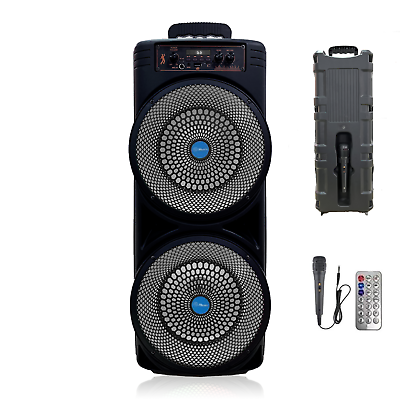 #ad 6000W Portable Bluetooth Speaker Sub woofer Heavy Bass Sound Party System w Mic $55.99