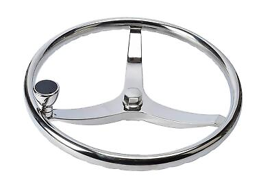 #ad High Quality Stainless Steel Boat steering wheel 3 spoke 13 1 2quot; Turning Knob $64.99