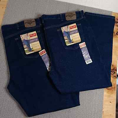 #ad Bundle Two Wrangler Stretch Fit Jeans 48X30 Regular Straight Blue $47.00