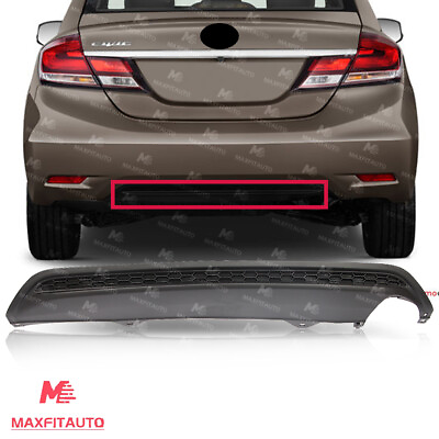 #ad Fits Honda Civic 2013 2015 Rear Lower Bumper Valance Cover Textured Black USA $59.99