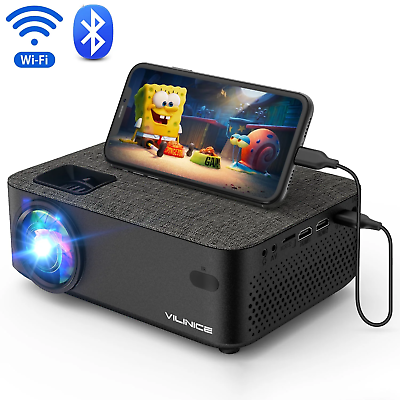 #ad Mini Wifi Projector HD 1080P and 240quot; LCD Display with Bluetooth for Home Cine $108.08