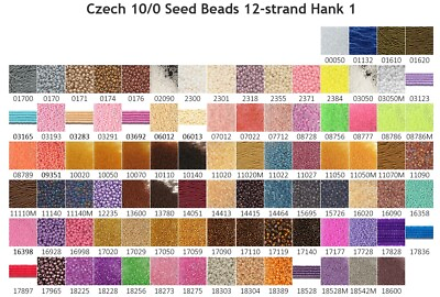 #ad Czech 10 0 Preciosa Rocaille Glass Seed Beads 12 strand Hanks 1 $4.08