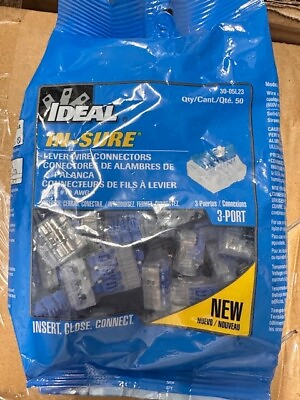 #ad Ideal In Sure Lever Wire Connectors 30 Pack Copper Wire Nut Replacement Easy $13.39