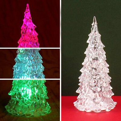 #ad 5x Small Mini Tabletop Artificial Christmas Tree Gift Colorful LED Lights Decor $13.66