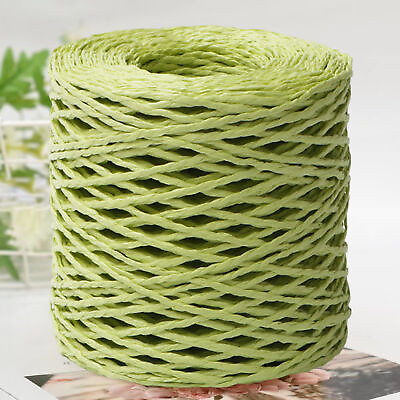 #ad 1 Roll Raffia Braided Thread Flexible Sewing Gift Wrapping Raffia Yarn Cotton $9.85