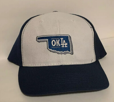 #ad Oklahoma City Dodgers OKLA Baseball SnapBack Blue White Cap Hat LA New $14.79