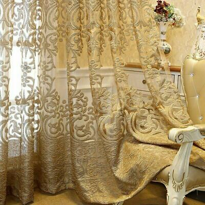 #ad Luxury European Embroidery Curtain Window Screen Tulle Living Room Bedroom Villa $19.94
