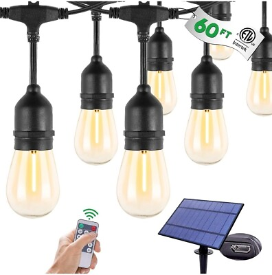 #ad Solar Outdoor String Lights 60 Ft Waterproof Ambiance Patio Lights $44.99
