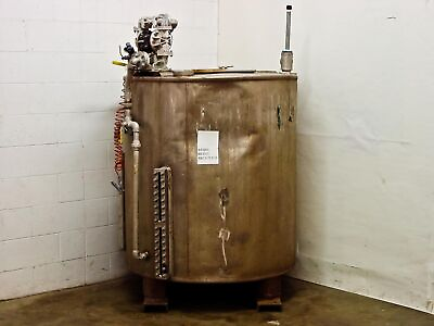 #ad Stainless Steel 350 Gallon Tank with Standard 55 Gallon Drum Lid As Is $876.70