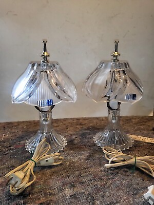 #ad Pair Of Crystal Lamps made in Yugoslavia $75.00