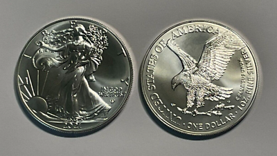 #ad 2021 1 oz American Silver Eagle $1 Coin Type 2 .999 Fine Silver BU $41.95