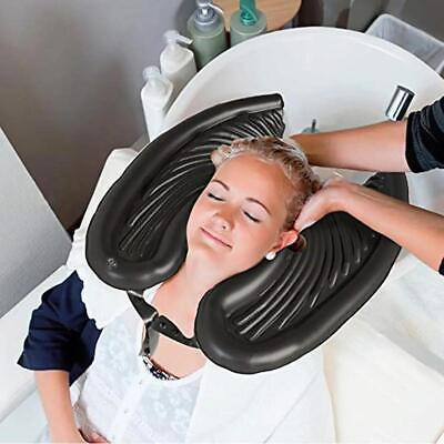 #ad Portable Shampoo Sink Hair Salon Home Folding Head Tray Washing Basin Bowl Tub $19.99