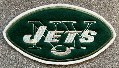#ad 1965 NEW YORK JETS NFL FOOTBALL 6.5quot; CLASSIC THROWBACK LOGO TEAM PATCH $10.95
