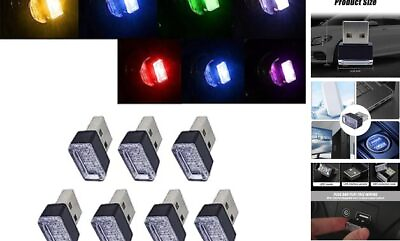 #ad Pack 7 Night LED Decoration Mini USB Light USB LED Car Interior Atmosphere $9.86