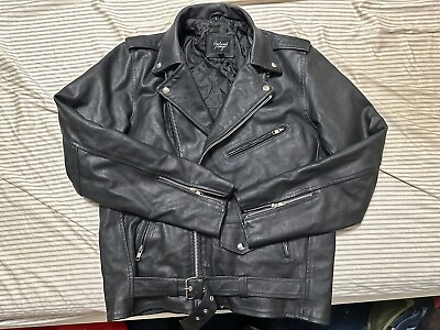 #ad Reclaimed Vintage Leather Biker Jacket $110.00