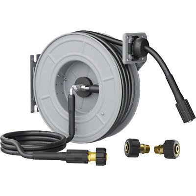 #ad Giraffe Tools Retractable Power Pressure Washer Hose Reel 1 4quot; x 65 ft 3200PSI $125.99