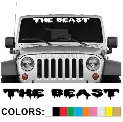 #ad The Beast Windshield Decal Sticker Drip1 Turbo Truck Lift Mud Car Diesel Truck $8.99