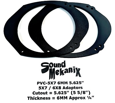 #ad 5x7quot; Sound Mekanix Universal PVC 5x7 6MM 5.625quot; 5x7 6x8 to 6.5quot; Adaptor 1 Pair $19.99