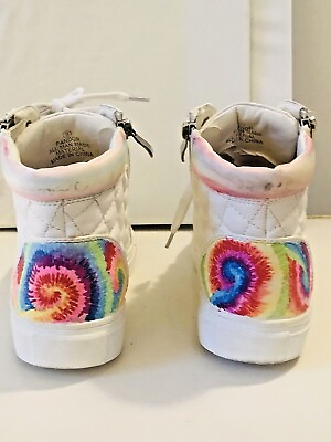 #ad Sneakers Shoes Women sz 9 high Top mid quilted off white Tie Dye Chuck Taylor $22.00