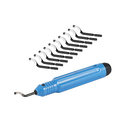 #ad Deburring Tool Kit NB1100 Handle and 10Pcs Rotary Deburr Blades Burr Remover Han $17.31