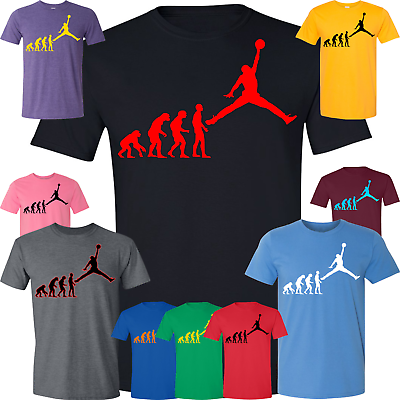 #ad Michael Jordan Logo T Shirt Evolution of Man Men#x27;s Tee Bulls NBA Air Jordan New $16.95