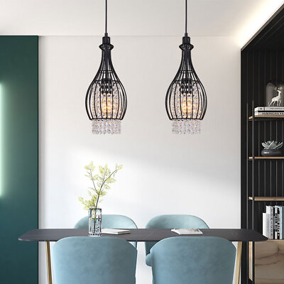 #ad Crystal Chandelier Pendant Light Kitchen Island Hanging Lamp Ceiling Light NEW $28.35