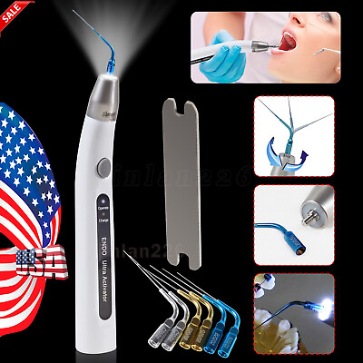 #ad 360° Rotate Endo Ultrasonic Sonic Activator Dental Root Canal Irrigator 6 Tips $88.99