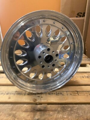 #ad EGO TRIPP Peacock Chrome Harley Davidson Motorcycle Wheel Rims 17.5quot; x 4.5quot; $780.00