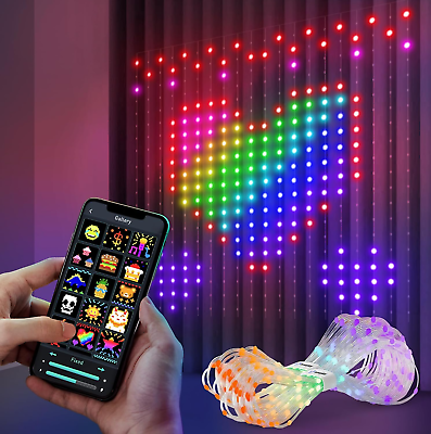 #ad LED Smart Curtain Light with APP LED Curtain Lights with Programmable amp; Music S $99.99