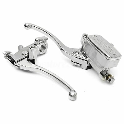 #ad 7 8quot; Motorcycle Handlebar Hydraulic Brake Master Cylinder amp; Clutch Lever Chrome $24.99